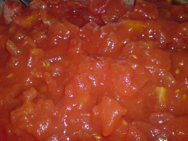 Запечённый томатный суп с яйцом и сыром