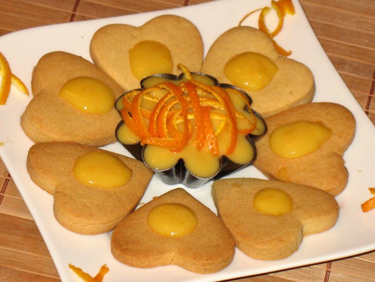 Песочное печенье с апельсиновым кремом