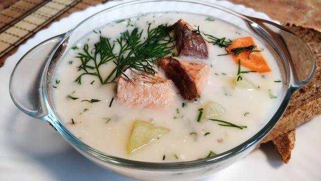 Сливочный рыбный суп