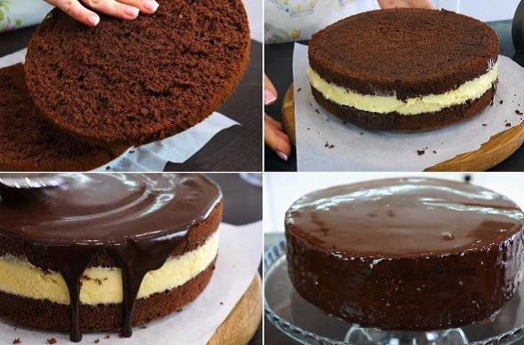 Идеальный торт: влажный шоколадный бисквит и нежный сливочный крем